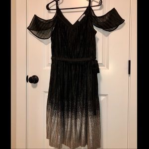 Festive black and silver sparkly dress